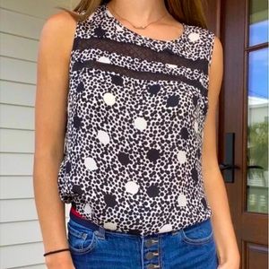 Cabi Joy Dot Polka Dot Sleeveless Blouse | Size Medium | #3079